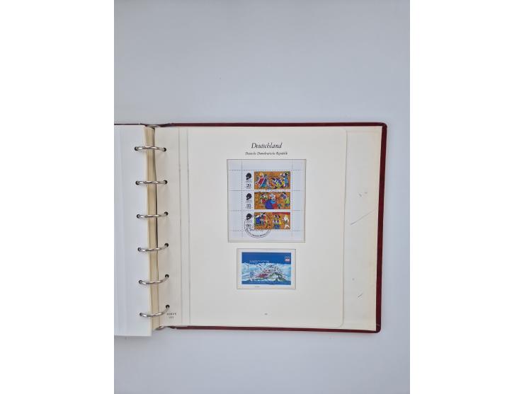 1948/90, in den Hauptnummern augenscheinlich komplette gestempelte Sammlungen Berlin 1948-90 und DDR 1949-90, sowie eine fast