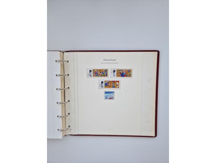 1948/90, in den Hauptnummern augenscheinlich komplette gestempelte Sammlungen Berlin 1948-90 und DDR 1949-90, sowie eine fast