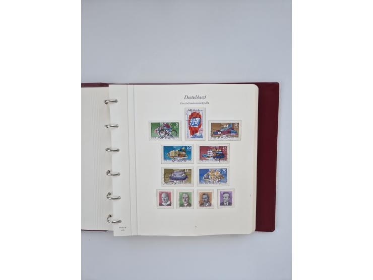 1948/90, in den Hauptnummern augenscheinlich komplette gestempelte Sammlungen Berlin 1948-90 und DDR 1949-90, sowie eine fast