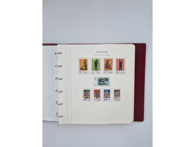 1948/90, in den Hauptnummern augenscheinlich komplette gestempelte Sammlungen Berlin 1948-90 und DDR 1949-90, sowie eine fast