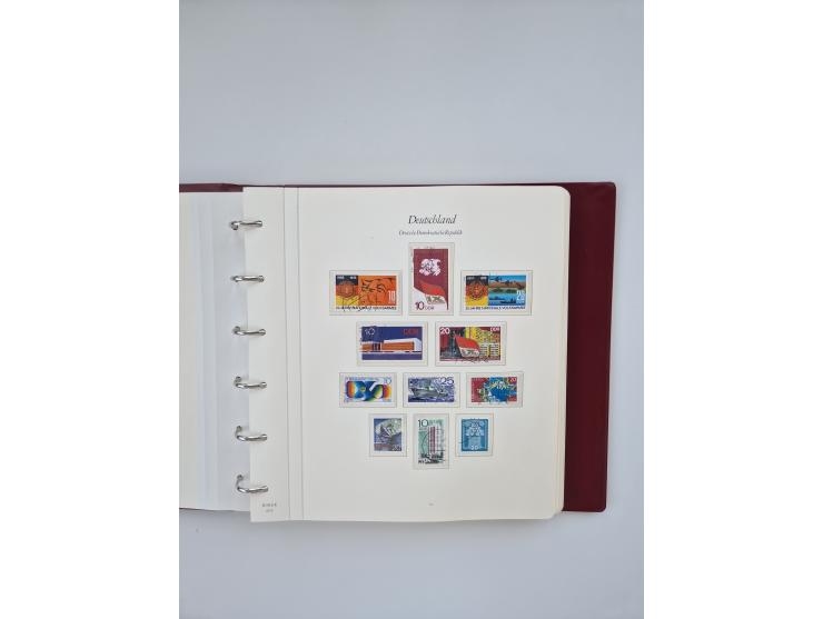 1948/90, in den Hauptnummern augenscheinlich komplette gestempelte Sammlungen Berlin 1948-90 und DDR 1949-90, sowie eine fast