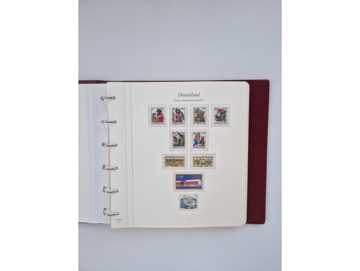 1948/90, in den Hauptnummern augenscheinlich komplette gestempelte Sammlungen Berlin 1948-90 und DDR 1949-90, sowie eine fast