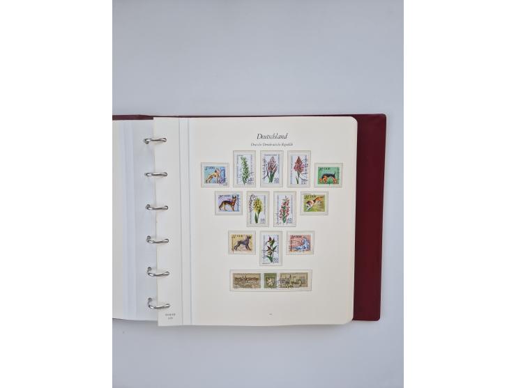 1948/90, in den Hauptnummern augenscheinlich komplette gestempelte Sammlungen Berlin 1948-90 und DDR 1949-90, sowie eine fast