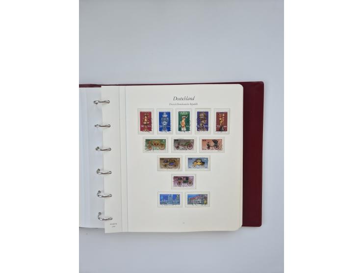 1948/90, in den Hauptnummern augenscheinlich komplette gestempelte Sammlungen Berlin 1948-90 und DDR 1949-90, sowie eine fast