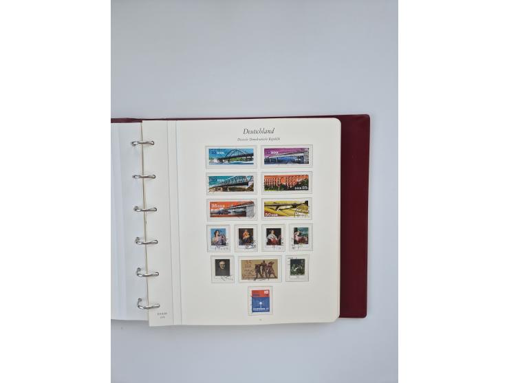 1948/90, in den Hauptnummern augenscheinlich komplette gestempelte Sammlungen Berlin 1948-90 und DDR 1949-90, sowie eine fast