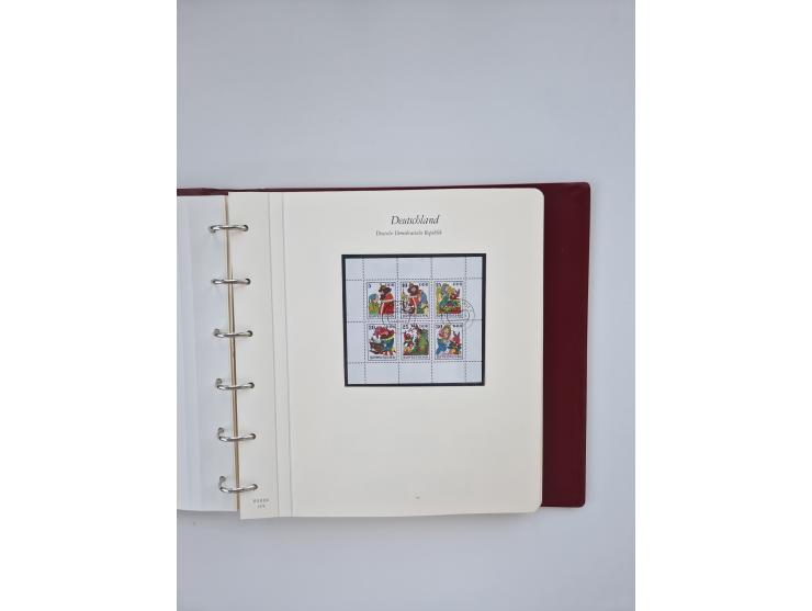 1948/90, in den Hauptnummern augenscheinlich komplette gestempelte Sammlungen Berlin 1948-90 und DDR 1949-90, sowie eine fast