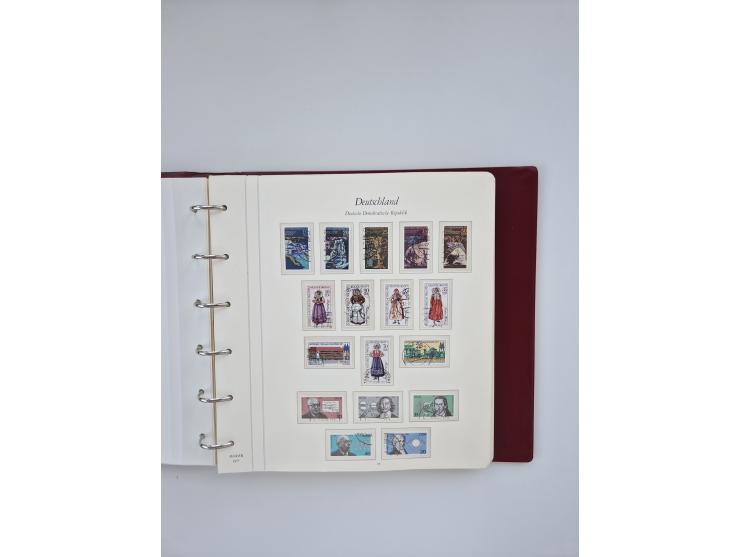 1948/90, in den Hauptnummern augenscheinlich komplette gestempelte Sammlungen Berlin 1948-90 und DDR 1949-90, sowie eine fast