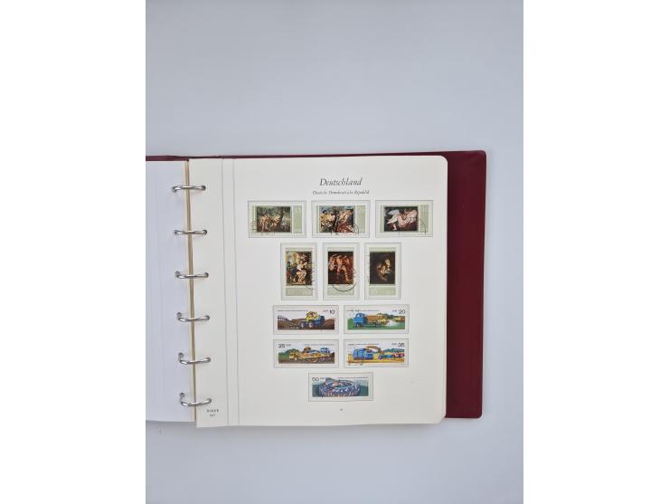 1948/90, in den Hauptnummern augenscheinlich komplette gestempelte Sammlungen Berlin 1948-90 und DDR 1949-90, sowie eine fast