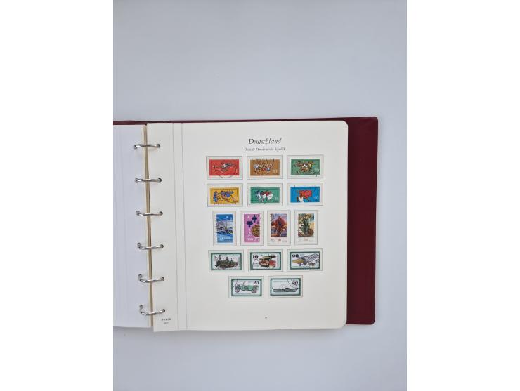 1948/90, in den Hauptnummern augenscheinlich komplette gestempelte Sammlungen Berlin 1948-90 und DDR 1949-90, sowie eine fast