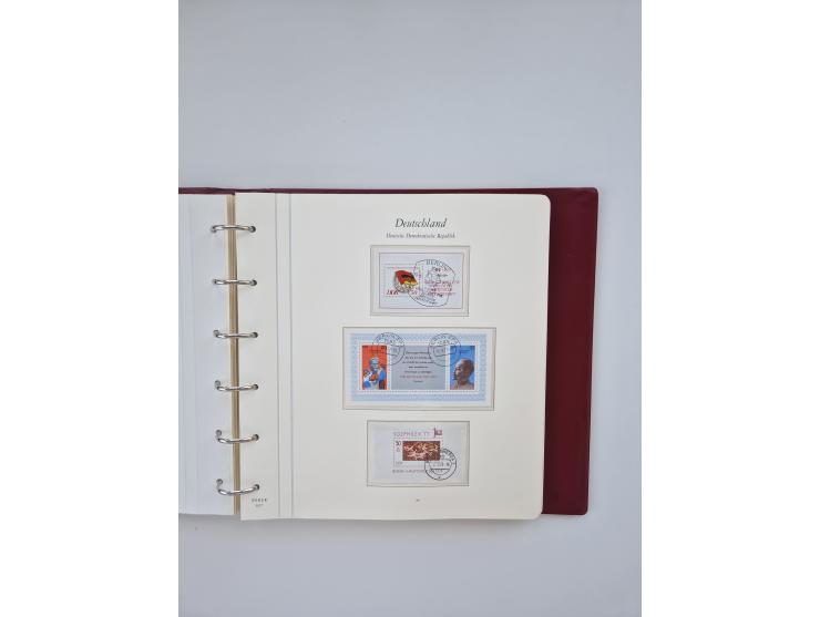 1948/90, in den Hauptnummern augenscheinlich komplette gestempelte Sammlungen Berlin 1948-90 und DDR 1949-90, sowie eine fast