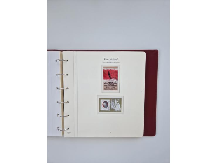 1948/90, in den Hauptnummern augenscheinlich komplette gestempelte Sammlungen Berlin 1948-90 und DDR 1949-90, sowie eine fast