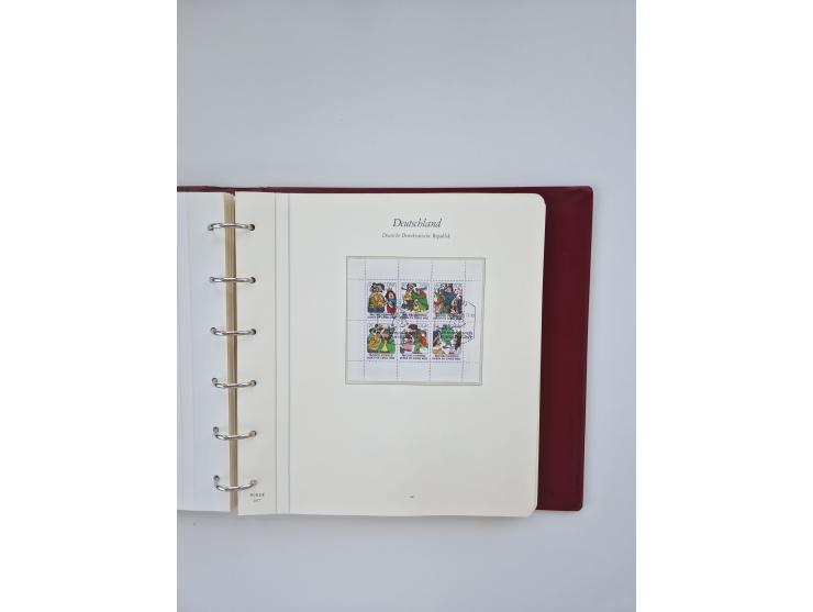 1948/90, in den Hauptnummern augenscheinlich komplette gestempelte Sammlungen Berlin 1948-90 und DDR 1949-90, sowie eine fast