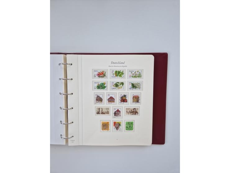 1948/90, in den Hauptnummern augenscheinlich komplette gestempelte Sammlungen Berlin 1948-90 und DDR 1949-90, sowie eine fast