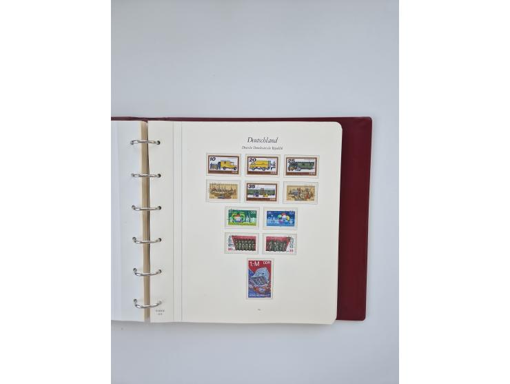 1948/90, in den Hauptnummern augenscheinlich komplette gestempelte Sammlungen Berlin 1948-90 und DDR 1949-90, sowie eine fast