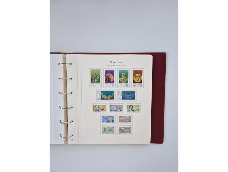 1948/90, in den Hauptnummern augenscheinlich komplette gestempelte Sammlungen Berlin 1948-90 und DDR 1949-90, sowie eine fast