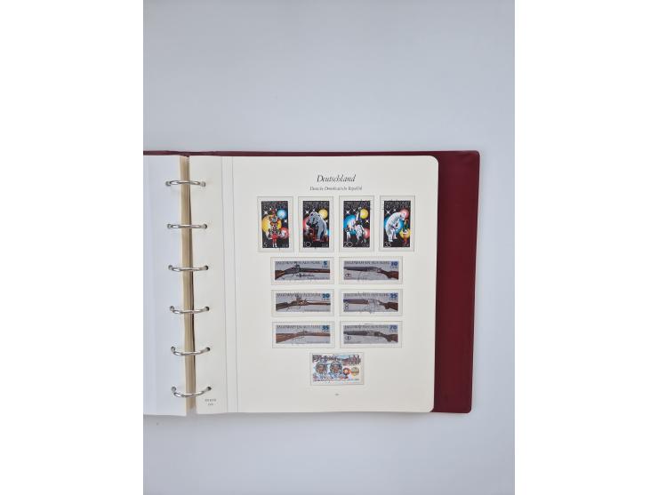 1948/90, in den Hauptnummern augenscheinlich komplette gestempelte Sammlungen Berlin 1948-90 und DDR 1949-90, sowie eine fast