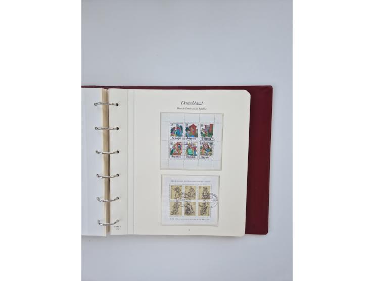 1948/90, in den Hauptnummern augenscheinlich komplette gestempelte Sammlungen Berlin 1948-90 und DDR 1949-90, sowie eine fast