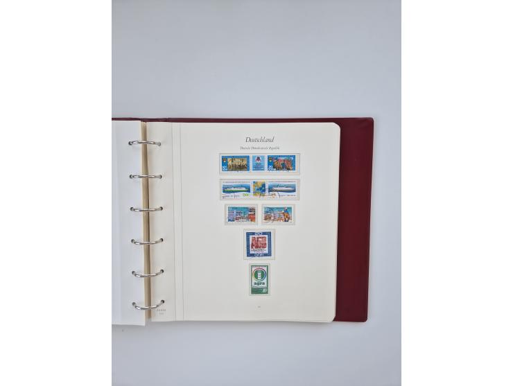 1948/90, in den Hauptnummern augenscheinlich komplette gestempelte Sammlungen Berlin 1948-90 und DDR 1949-90, sowie eine fast