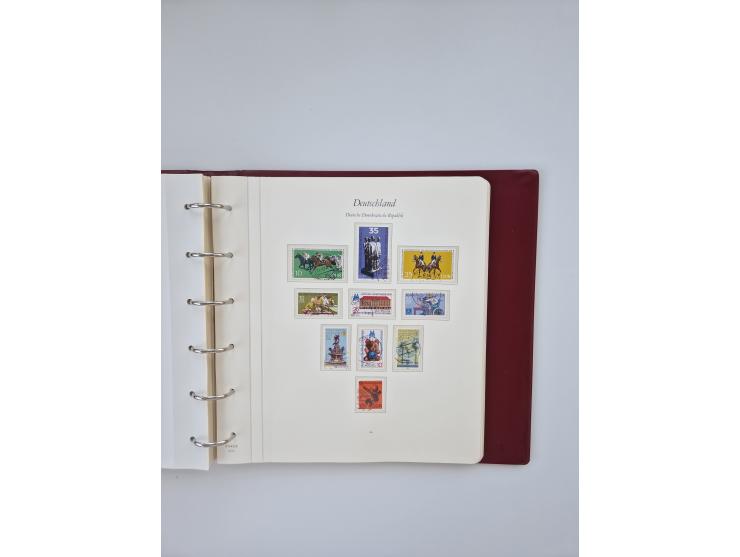 1948/90, in den Hauptnummern augenscheinlich komplette gestempelte Sammlungen Berlin 1948-90 und DDR 1949-90, sowie eine fast