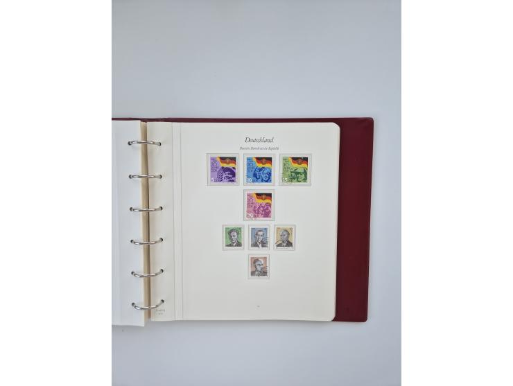 1948/90, in den Hauptnummern augenscheinlich komplette gestempelte Sammlungen Berlin 1948-90 und DDR 1949-90, sowie eine fast