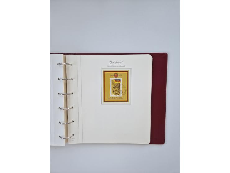 1948/90, in den Hauptnummern augenscheinlich komplette gestempelte Sammlungen Berlin 1948-90 und DDR 1949-90, sowie eine fast