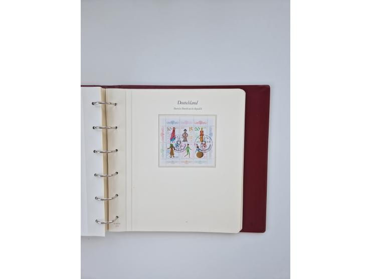 1948/90, in den Hauptnummern augenscheinlich komplette gestempelte Sammlungen Berlin 1948-90 und DDR 1949-90, sowie eine fast