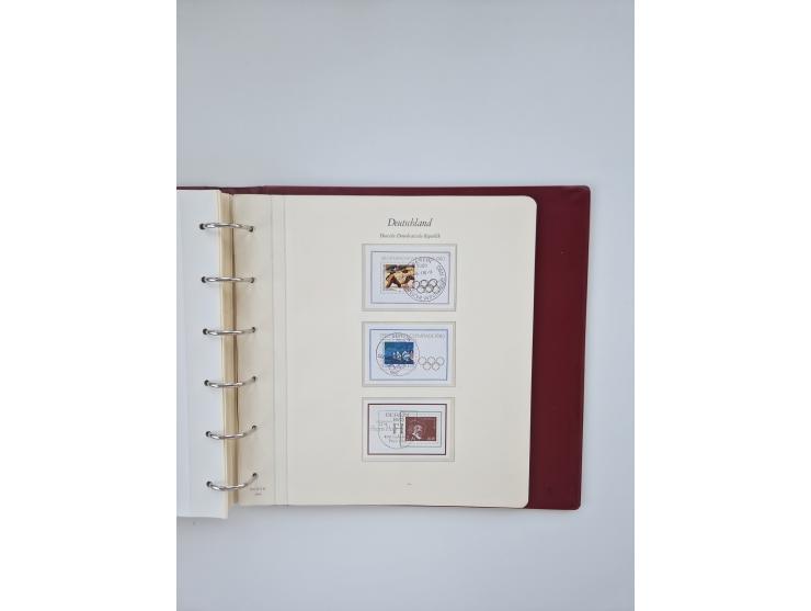 1948/90, in den Hauptnummern augenscheinlich komplette gestempelte Sammlungen Berlin 1948-90 und DDR 1949-90, sowie eine fast