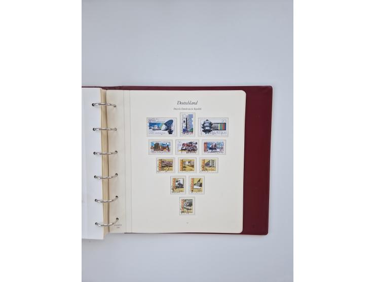 1948/90, in den Hauptnummern augenscheinlich komplette gestempelte Sammlungen Berlin 1948-90 und DDR 1949-90, sowie eine fast