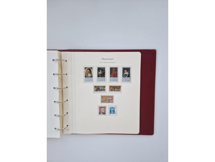 1948/90, in den Hauptnummern augenscheinlich komplette gestempelte Sammlungen Berlin 1948-90 und DDR 1949-90, sowie eine fast