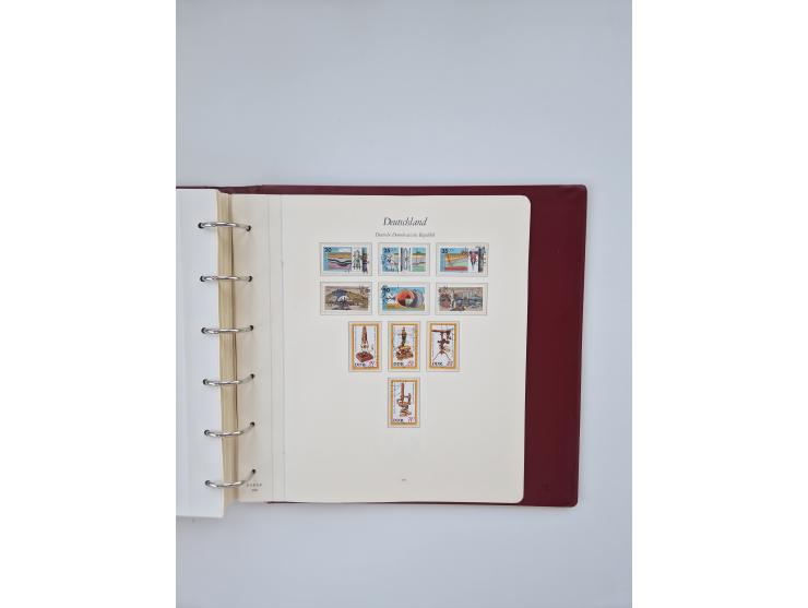 1948/90, in den Hauptnummern augenscheinlich komplette gestempelte Sammlungen Berlin 1948-90 und DDR 1949-90, sowie eine fast