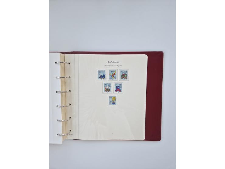 1948/90, in den Hauptnummern augenscheinlich komplette gestempelte Sammlungen Berlin 1948-90 und DDR 1949-90, sowie eine fast