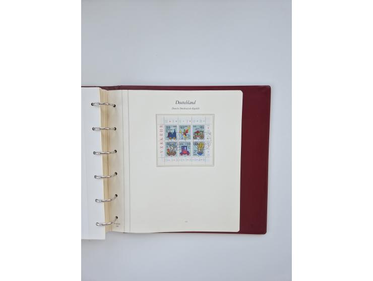1948/90, in den Hauptnummern augenscheinlich komplette gestempelte Sammlungen Berlin 1948-90 und DDR 1949-90, sowie eine fast