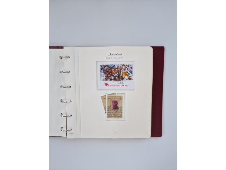 1948/90, in den Hauptnummern augenscheinlich komplette gestempelte Sammlungen Berlin 1948-90 und DDR 1949-90, sowie eine fast