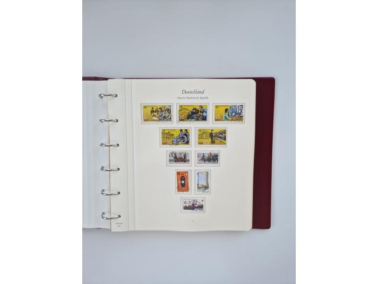 1948/90, in den Hauptnummern augenscheinlich komplette gestempelte Sammlungen Berlin 1948-90 und DDR 1949-90, sowie eine fast