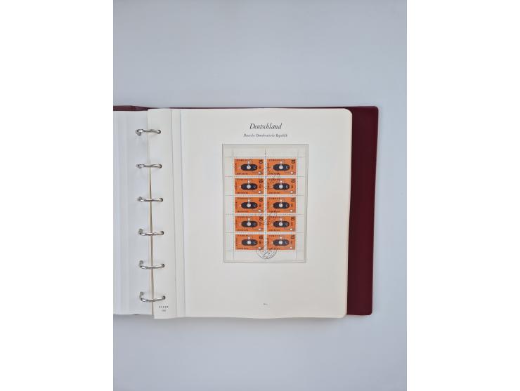 1948/90, in den Hauptnummern augenscheinlich komplette gestempelte Sammlungen Berlin 1948-90 und DDR 1949-90, sowie eine fast