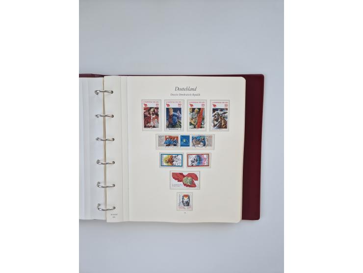 1948/90, in den Hauptnummern augenscheinlich komplette gestempelte Sammlungen Berlin 1948-90 und DDR 1949-90, sowie eine fast