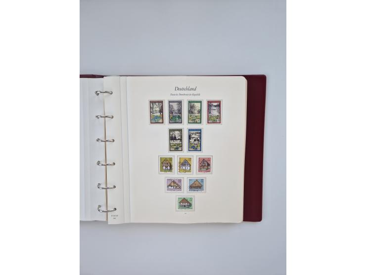 1948/90, in den Hauptnummern augenscheinlich komplette gestempelte Sammlungen Berlin 1948-90 und DDR 1949-90, sowie eine fast
