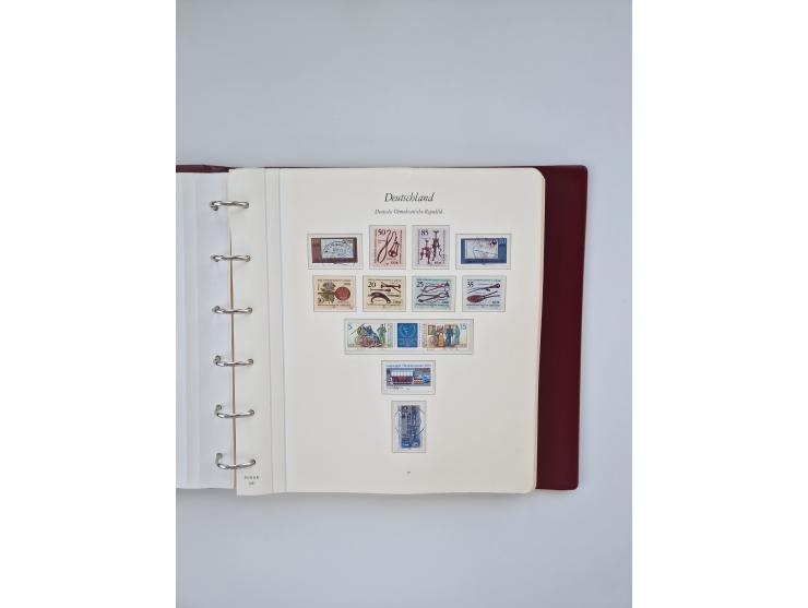1948/90, in den Hauptnummern augenscheinlich komplette gestempelte Sammlungen Berlin 1948-90 und DDR 1949-90, sowie eine fast