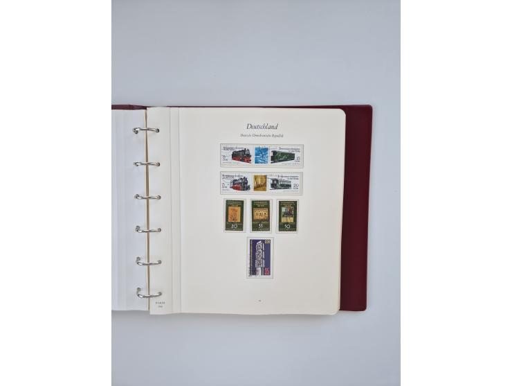 1948/90, in den Hauptnummern augenscheinlich komplette gestempelte Sammlungen Berlin 1948-90 und DDR 1949-90, sowie eine fast