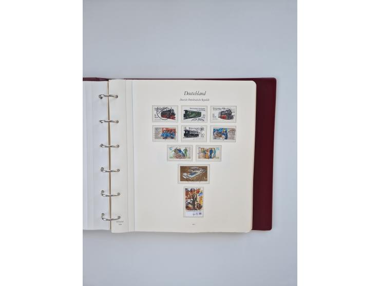 1948/90, in den Hauptnummern augenscheinlich komplette gestempelte Sammlungen Berlin 1948-90 und DDR 1949-90, sowie eine fast