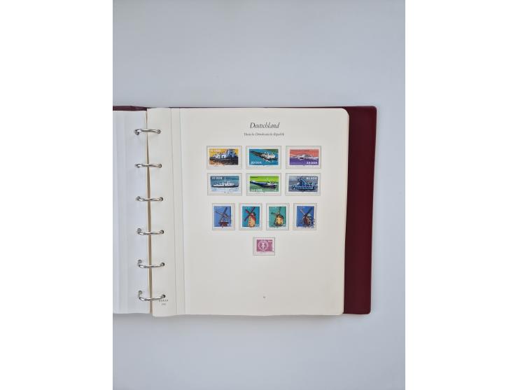1948/90, in den Hauptnummern augenscheinlich komplette gestempelte Sammlungen Berlin 1948-90 und DDR 1949-90, sowie eine fast