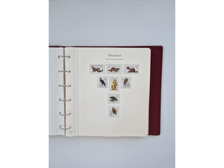 1948/90, in den Hauptnummern augenscheinlich komplette gestempelte Sammlungen Berlin 1948-90 und DDR 1949-90, sowie eine fast