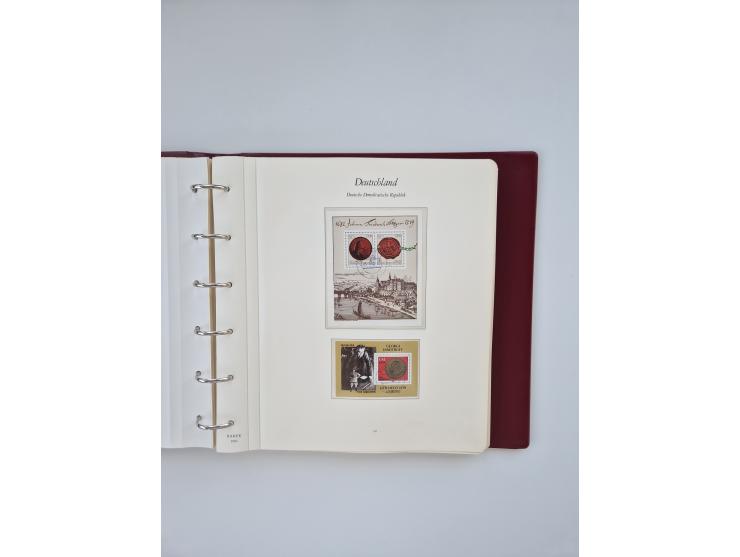 1948/90, in den Hauptnummern augenscheinlich komplette gestempelte Sammlungen Berlin 1948-90 und DDR 1949-90, sowie eine fast