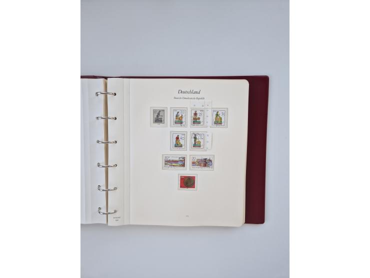 1948/90, in den Hauptnummern augenscheinlich komplette gestempelte Sammlungen Berlin 1948-90 und DDR 1949-90, sowie eine fast