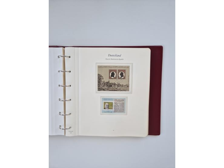 1948/90, in den Hauptnummern augenscheinlich komplette gestempelte Sammlungen Berlin 1948-90 und DDR 1949-90, sowie eine fast