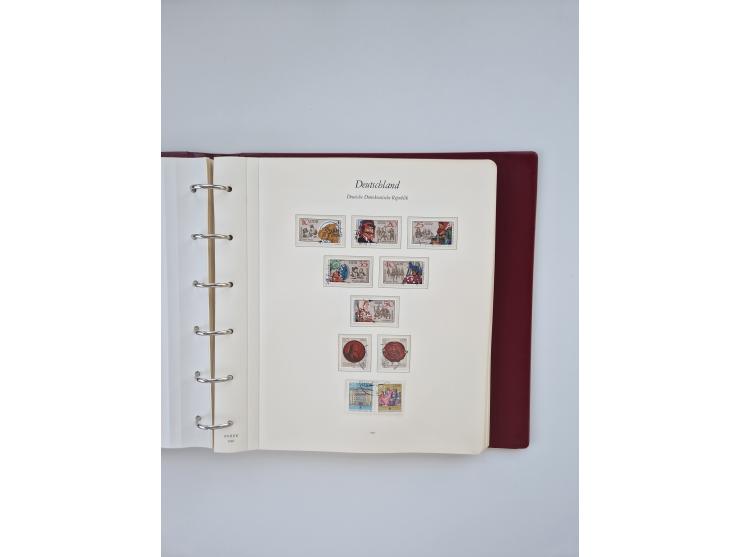 1948/90, in den Hauptnummern augenscheinlich komplette gestempelte Sammlungen Berlin 1948-90 und DDR 1949-90, sowie eine fast