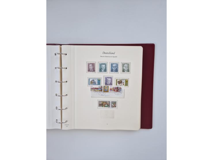 1948/90, in den Hauptnummern augenscheinlich komplette gestempelte Sammlungen Berlin 1948-90 und DDR 1949-90, sowie eine fast