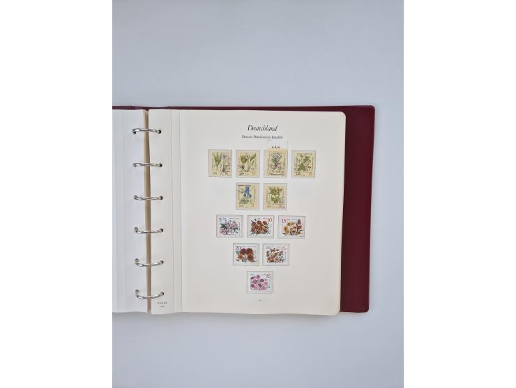 1948/90, in den Hauptnummern augenscheinlich komplette gestempelte Sammlungen Berlin 1948-90 und DDR 1949-90, sowie eine fast