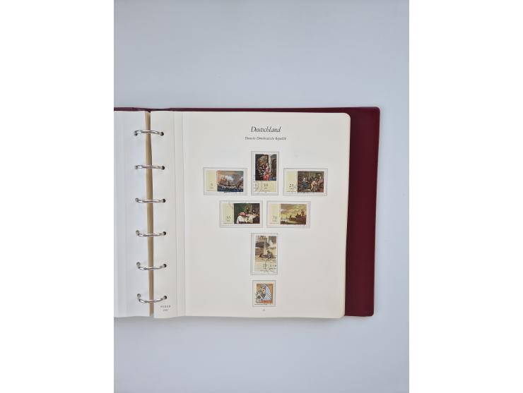 1948/90, in den Hauptnummern augenscheinlich komplette gestempelte Sammlungen Berlin 1948-90 und DDR 1949-90, sowie eine fast