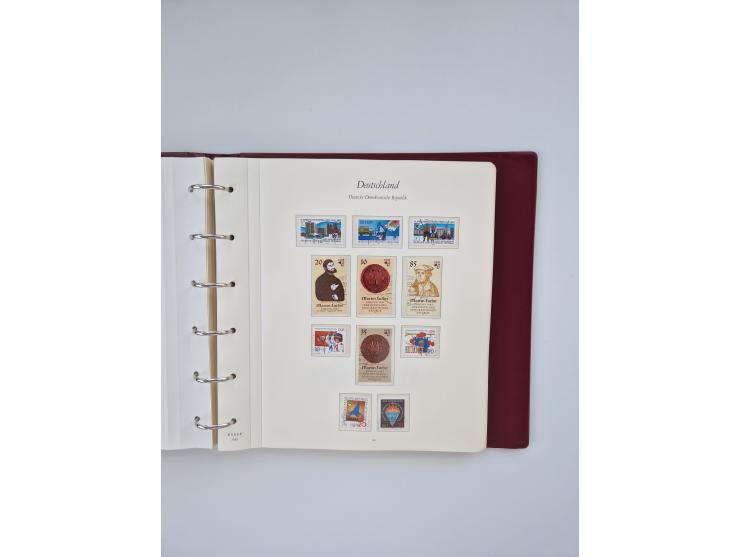 1948/90, in den Hauptnummern augenscheinlich komplette gestempelte Sammlungen Berlin 1948-90 und DDR 1949-90, sowie eine fast